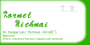 kornel michnai business card